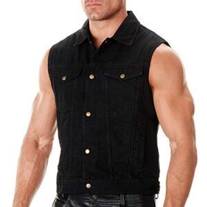 Milwaukee Performance Size 3XL Men's Motorcycle Black Denim Vest
